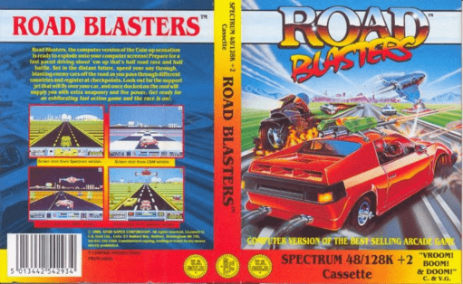 RoadBlasters box art for ZX Spectrum